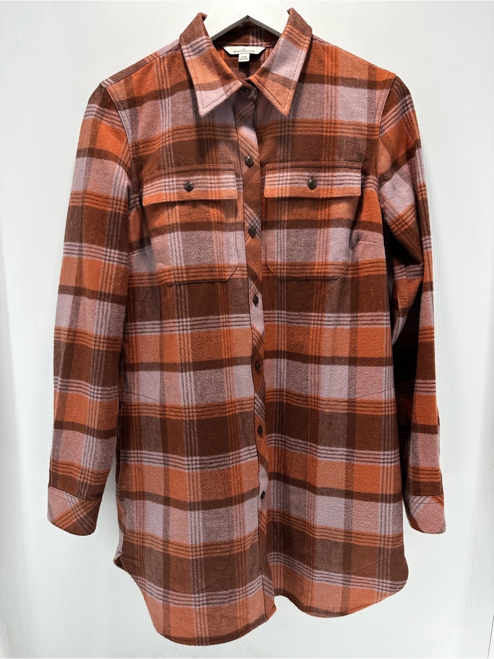 LL Bean Signature Chamois Tunic Women’s Small Plaid Shacket Fall